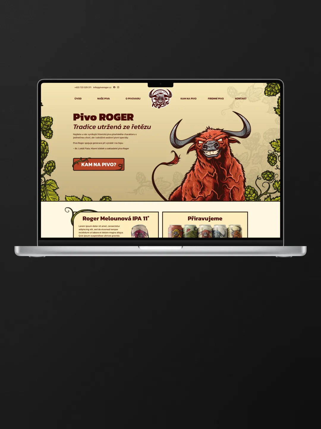Náhled webu Pivo Roger